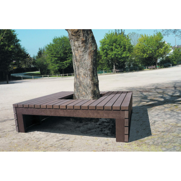 Banquette tour d'arbre plastique recyclé Émergence