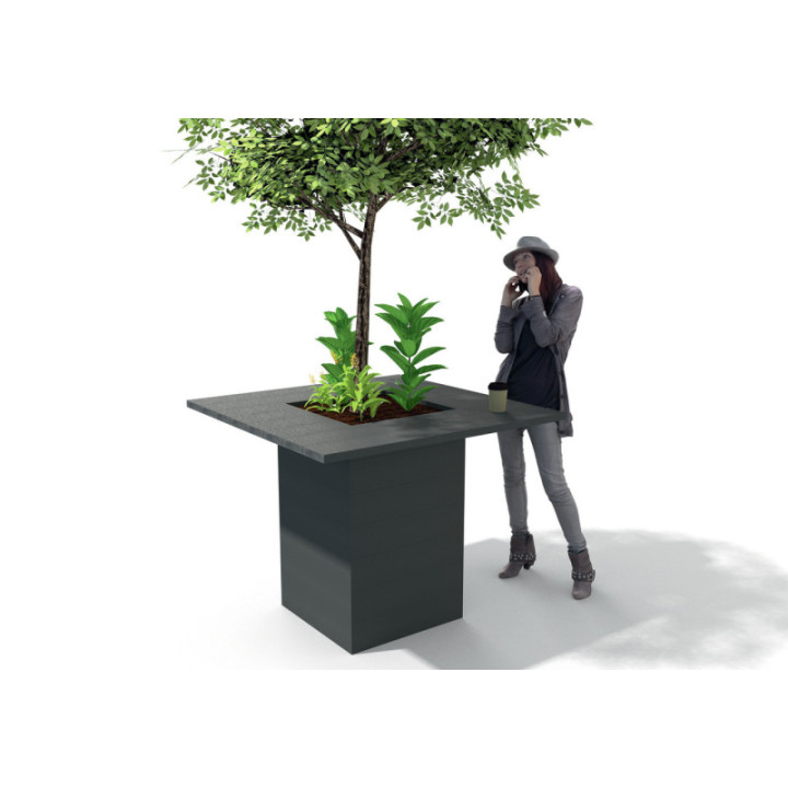 Table mange debout plastique recyclé Espace