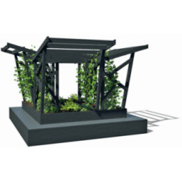 Pergola et banquette pour collectivités Espace