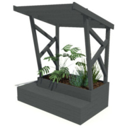 Pergola et banquette pour collectivités Espace