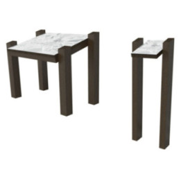 Platine et goujon pour table d'informations et clôture