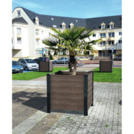 Jardinière plastique recyclé Élégance carrée