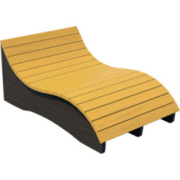 Chaise longue pour espace urbain Wavy