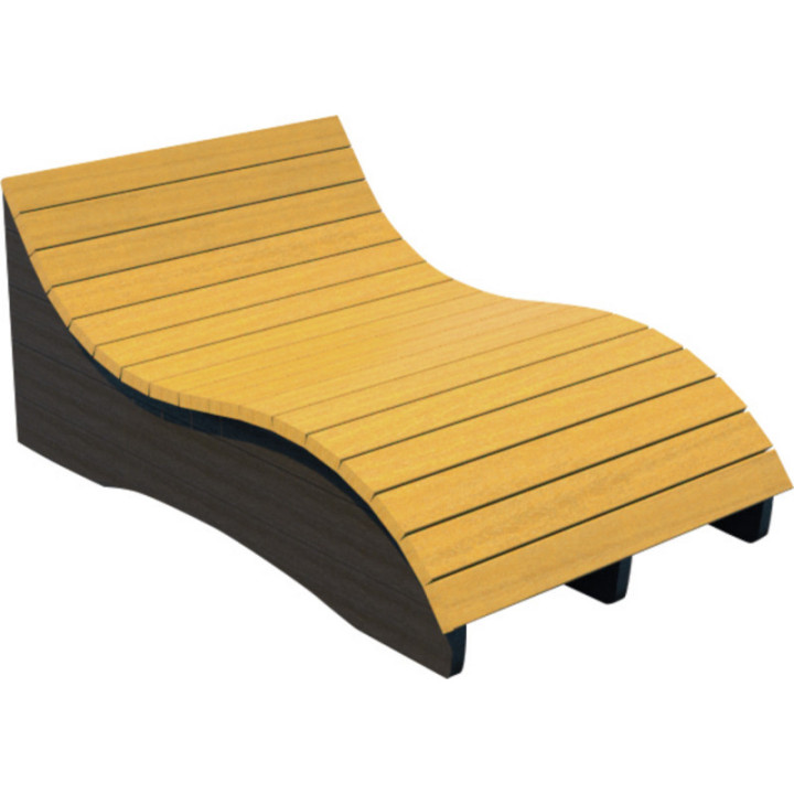 Chaise longue pour espace urbain Wavy