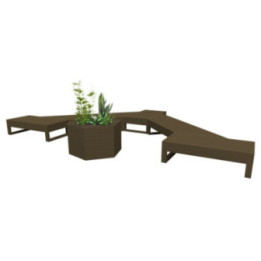 Banquette de ville plastique recyclé Mya