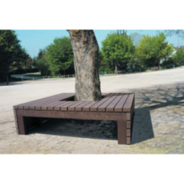 Équerre et goujon de fixation mobilier urbain plastique recyclé