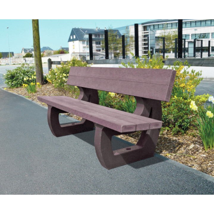 Goujon de fixation mobilier urbain plastique recyclé