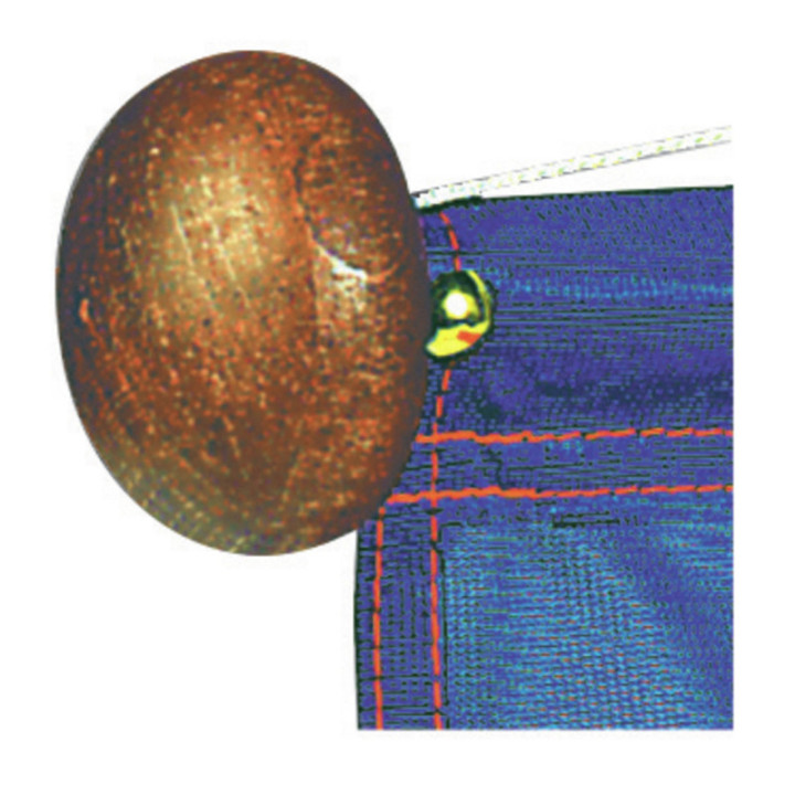 La paire de boules en bois pour oriflamme