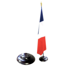 Socle en bois laqué pour drapeaux