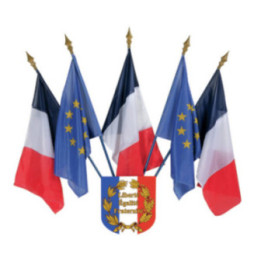 Écusson porte-drapeau premium personnalisé