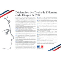 Lot n°1 bis écusson personnalisé + drapeaux + charte laïcité + panneau DDHC