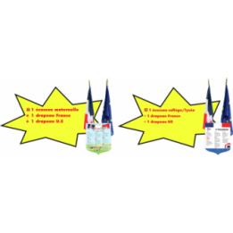 Lot n°3 loi Blanquer : écusson Marseillaise collège/lycée + drapeaux