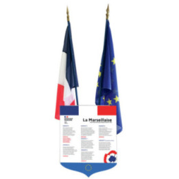 Lot n°3 loi Blanquer : écusson Marseillaise collège/lycée + drapeaux
