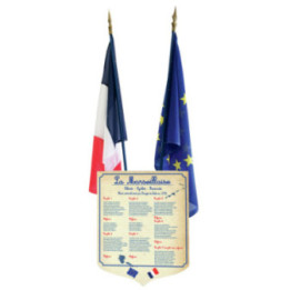 Lot n°2 loi Blanquer : écusson Marseillaise primaire + drapeaux