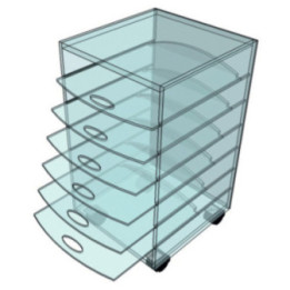 Caisson de bureau à roulettes