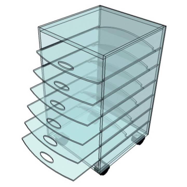 Caisson de bureau à roulettes