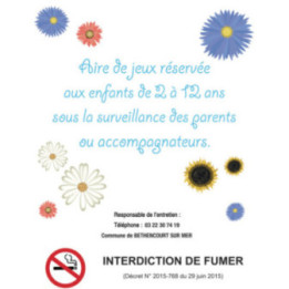 Panneau parc de jeux enfant alu