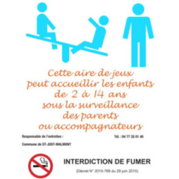 Panneau parc de jeux enfant alu