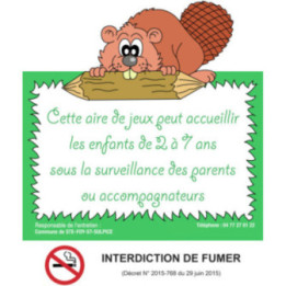 Panneau parc de jeux enfant alu