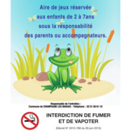 Panneau parc de jeux enfant alu
