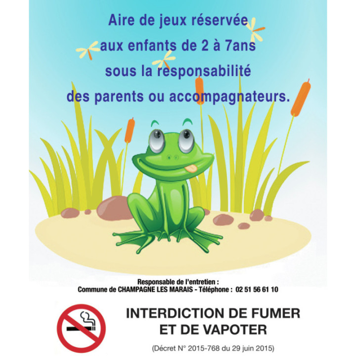 Panneau parc de jeux enfant alu