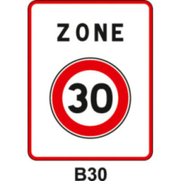 Panneau entrée et sortie de zone