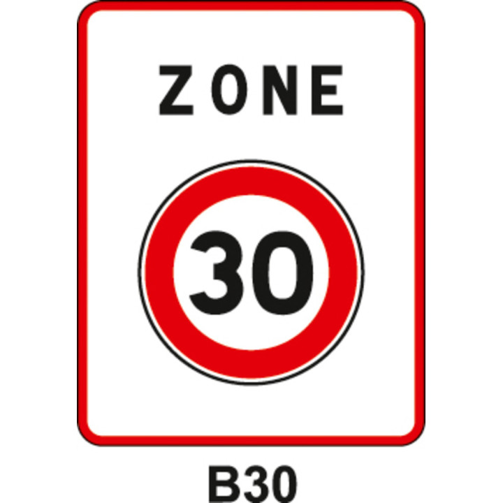 Panneau entrée et sortie de zone