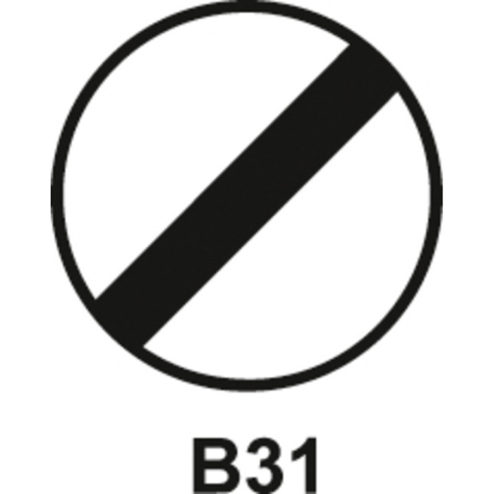 Panneau fin d'interdiction