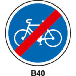 Panneau fin d'obligation