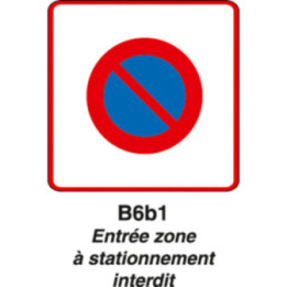Panneau zone de stationnement