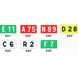 Cartouches - Identification des routes