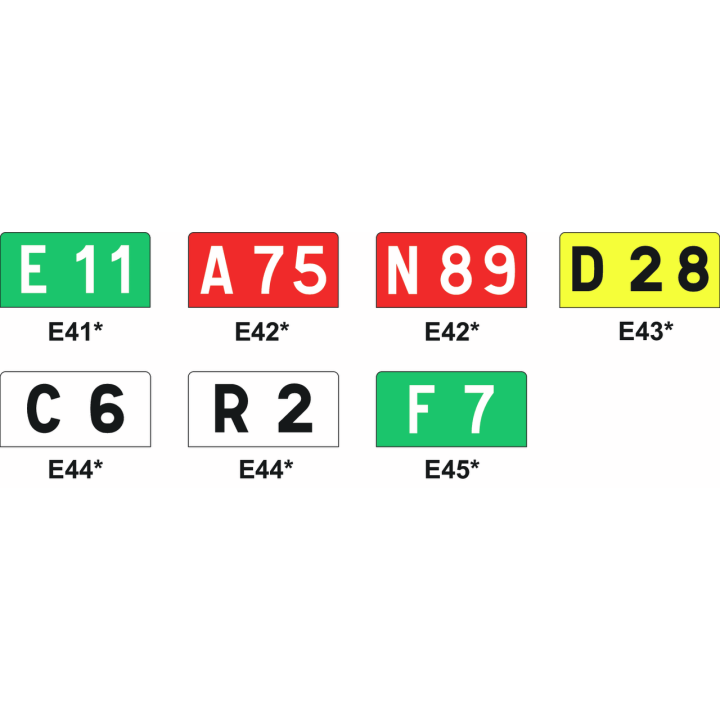 Cartouches - Identification des routes