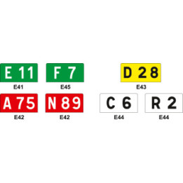 Cartouches - Identification des routes
