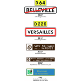Panneaux de localisation - E et EB