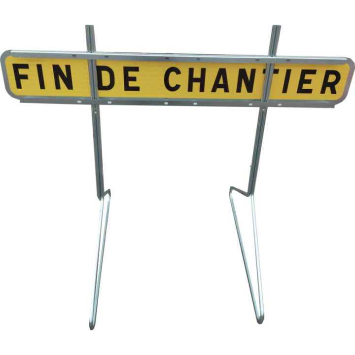 Support bi-pied pour panneau chantier