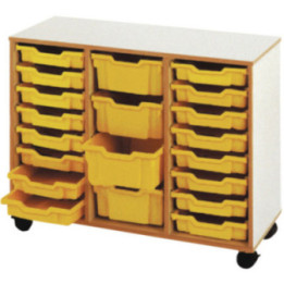 Meuble mobile 3 colonnes avec bacs