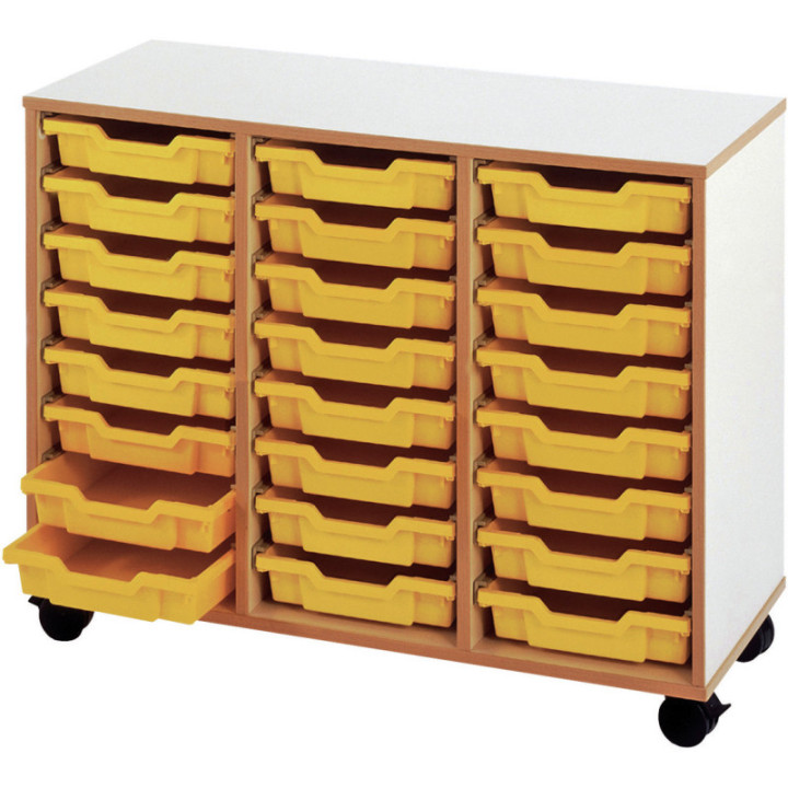 Meuble mobile 3 colonnes avec bacs