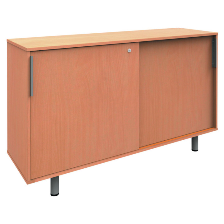 Meuble scolaire bas portes coulissantes