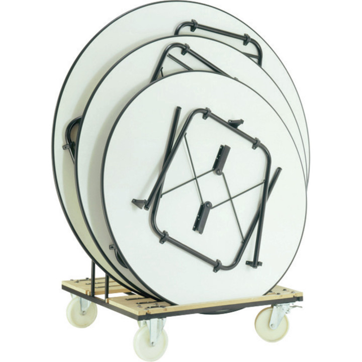 Chariot pour 6 tables rondes