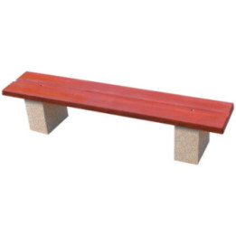 Banc et banquette béton aspect bois