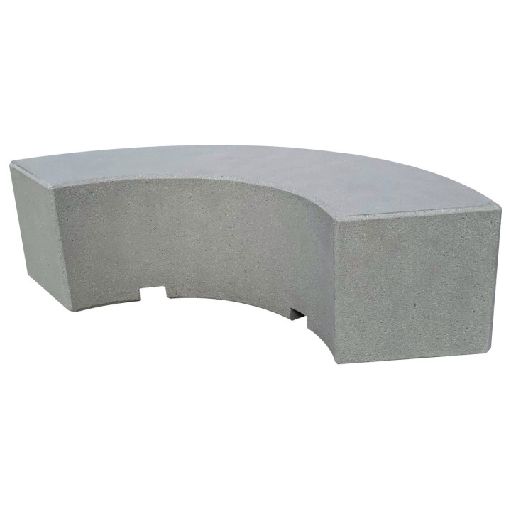 Banquette extérieure béton 1/3 cercle