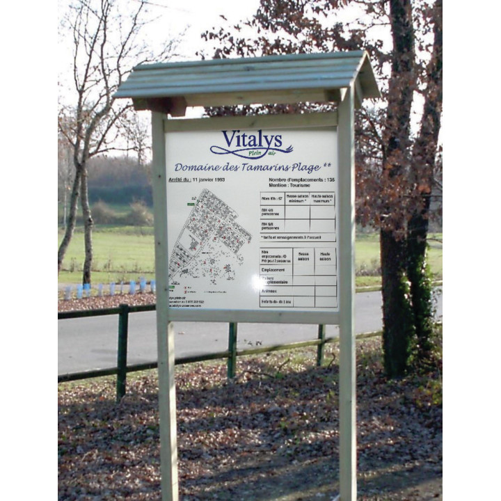 Panneau affichage en bois