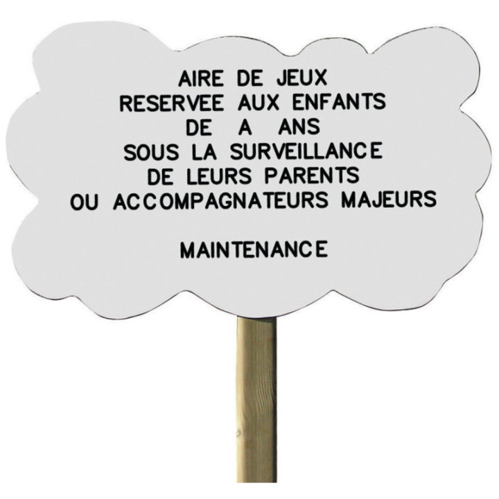 Kit niveau zéro pour panneau aire de jeux Nuage