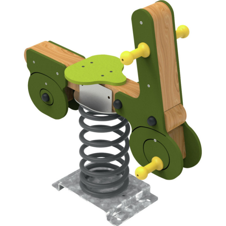 Jeu ressort en bois Vélo