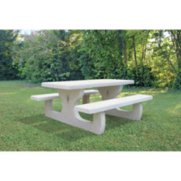 Table pique-nique béton rectangle