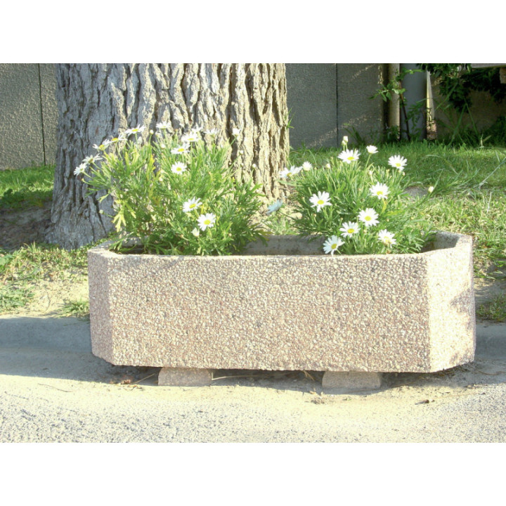 Jardinière béton octogonale