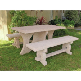 Table et bancs béton Promenade