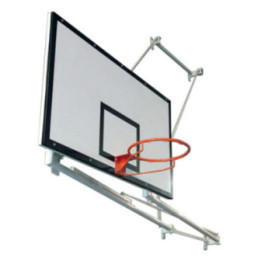 But de basket mural et rabattable
