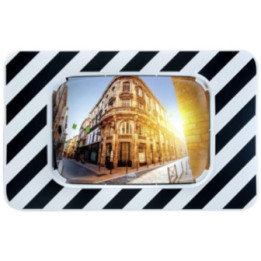 Miroir agglomération rond et rectangulaire