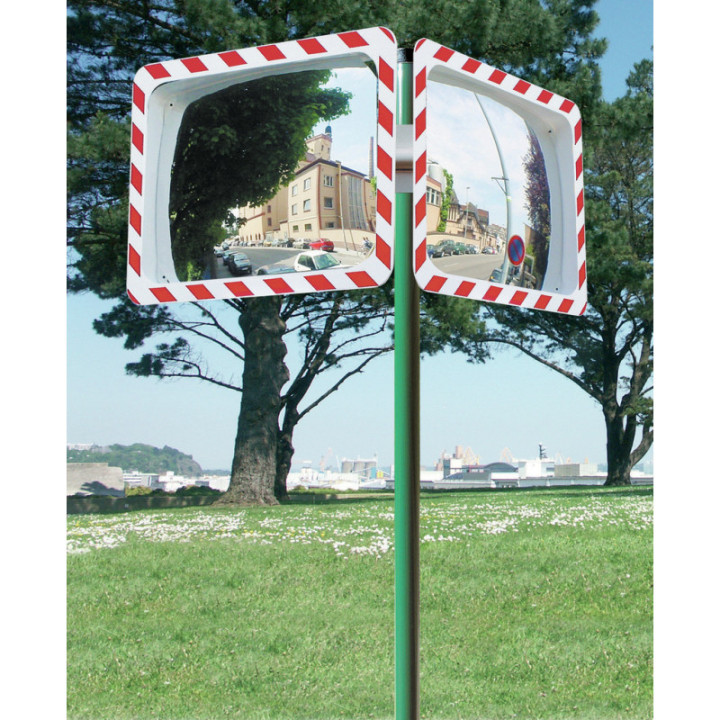 Poteau et support miroir